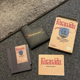 FAXANADU Nintendo NES 1989 Cart Sleeve & Manual Untested