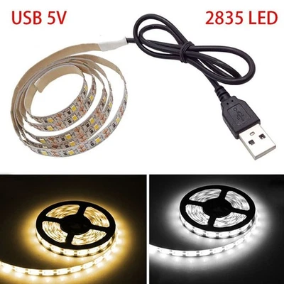 1Pcs White Warm White USB Strip Lamp DC 5V SMD 2835 LED  TV Background - Image 1 of 4