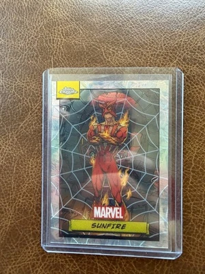 2024 Topps Chrome Marvel Sunfire Spiderweb Refractor  #142 /399 - Image 1 of 3