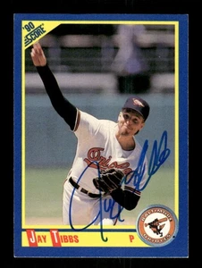1990 Score 480 Jay Tibbs autografo firmato MZ BXCP59 - Foto 1 di 2