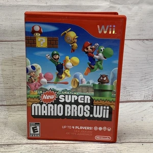 New Super Mario Bros. Wii Nintendo Videospiel Hülle Handbuch CIB Rot *TOLL - Bild 1 von 3