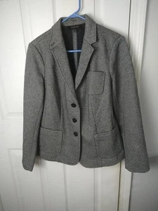 Blazer Talbots Gris Oscuro Mujer 12 Mezcla Lana Profesional Carrera Bolsillo... - Imagen 1 de 9