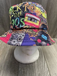 Back To The 90’s COLORFUL BUCKET HAT Graffiti Old School Break Dance Hip Hop - Picture 1 of 13
