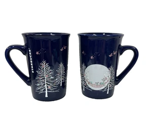 Starbucks Kaffee Tee Becher 2019 10 OZ Blue Night Holiday Weihnachten - Bild 1 von 7