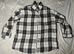 Lollo Vita Women’s XXL Button-up Black & Gray Plaid Pockets - Picture 1 of 7