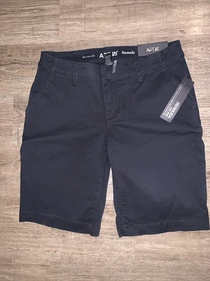 Novo com etiquetas Apt. Bermuda bermuda feminina 9 tamanho 8 preta cintura média - Imagem 1 de 2