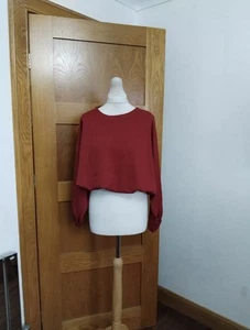 Made In Italy long sleeve top Colour Burgundy One Size (8-16) - Picture 1 of 5