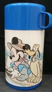 Vintage Walt Disney Aladdin Mickey Mouse & Pluto Western Or Rodeo Theme Thermos - Picture 1 of 6