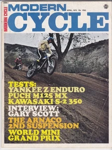 Vintage Modern Cycle Magazin April 1973 - Yankee Z Puch M125 MX Kawasaki S-2 - Bild 1 von 2