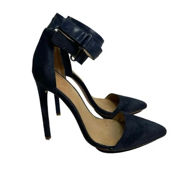L.A.M.B женщин каблуки sz 9 синий замши D'Orsay манжеты пряжка #D-87 - Изображение 1 из 4