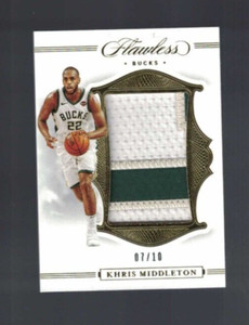 2019-20 Flawless Jersey Patch Khris Middleton #7/10 Bucks (I)