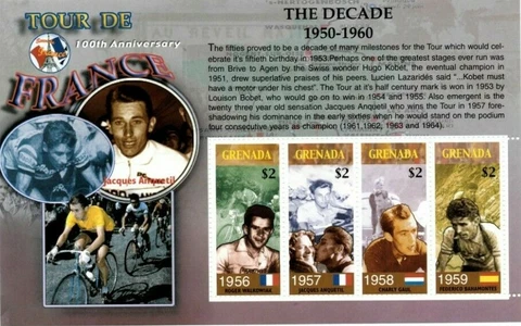 Grenada - 2003 - Tour De France - Sheet Of 4 - MNH Cover