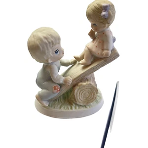 Mädchen Schwester und Junge Bruder auf Wippe Totter Wippe Figur HOMCO 1406 - Bild 1 von 7