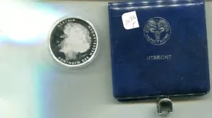 1987 NETHERLANDS 50 GULDEN WILLEM + MARY SILVER PROOF COIN ORIGINAL W/ COA 1072 - Picture 1 of 1