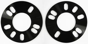 2 DISTANZIALI RUOTA 5MM NERO MOZZOCENTRICO FORO DIRETTO 5X100 56,1 DISTANZIALE CENTRALE SPESSORO - Foto 1 di 2