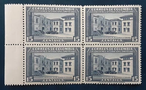 KOLUMBIEN 1948 POSTFRISCH Schein! 15c Block Panamerikanischer Kongr. Mi 514 Scott 559 XF 2328-1 - Bild 1 von 3