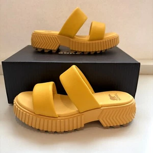 Sorel ONA Streetworks Slide Mid Sandalen Leder Yellow Ray Gr. 7 NEU - Bild 1 von 7