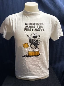 Directors Make The First Move  T-Shirt M White Single Stitch VTG      T6 - Picture 1 of 8