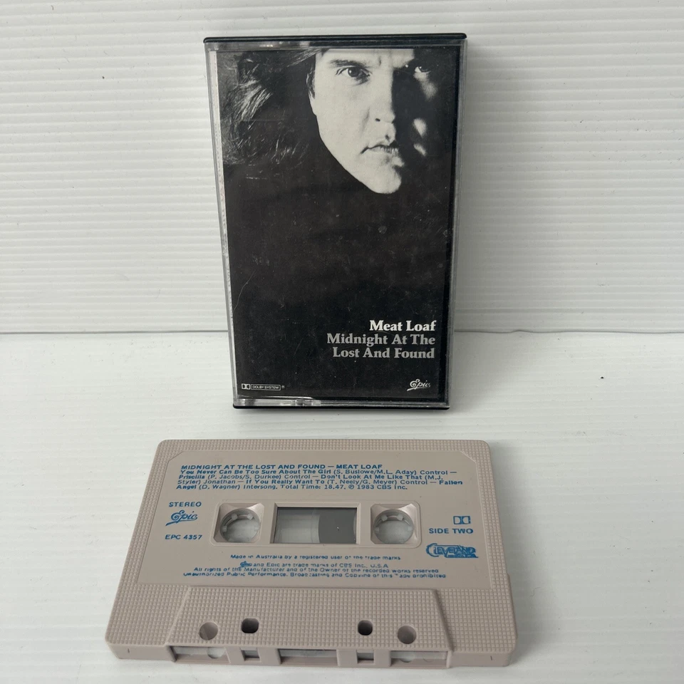 MEAT LOAF Midnight At The Lost And Found 1983 CASSETTE TAPE POP ROCK CLASSIC - Image 1 of 4