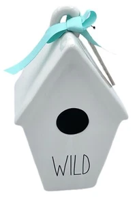 Rae Dunn WILD Bird House Feather Etched Magenta Spring Back Artisan Collection - Picture 1 of 8