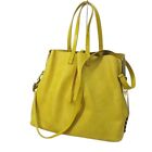 Damentasche Manila Grace Tragetasche Handtasche 2-Wege Gelbgold zweifarbig Leder
