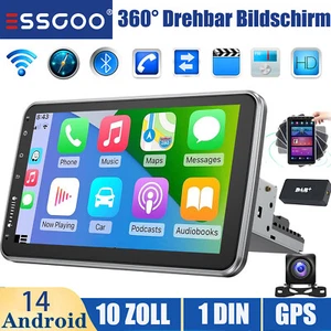 DAB+KAM 4+64GB Android 14 Carplay Autoradio Navi 1 DIN 360° Drehbar Bildschirm - Bild 1 von 15