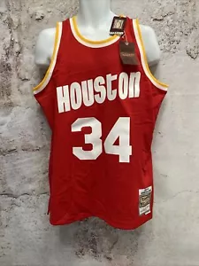 Mitchell & Ness NBA Swingman Jersey Rockets 93 #34 Hakeem Olajuwon Red NWT W21 - Picture 1 of 11