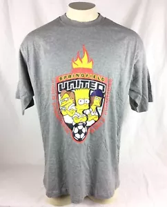 NWT The Simpsons Springfield United World Champions Gray Graphic T Shirt Mens XL - Picture 1 of 7