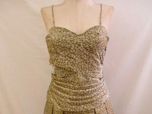 NWT $175 size 0 ETCETERA VINTAGE HOLIDAY PARTY GOLD SILVER BUSTIER TOP - Picture 1 of 3