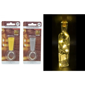 LED Flaschenkorken silber mit 8er Mikro-LED-Lichterkette - Bild 1 von 1
