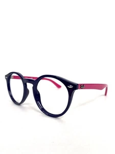 RayBan Youth Black Round Frame Glasses W Magenta Temples RJ9064S 7021 44 19 130 - Picture 1 of 11