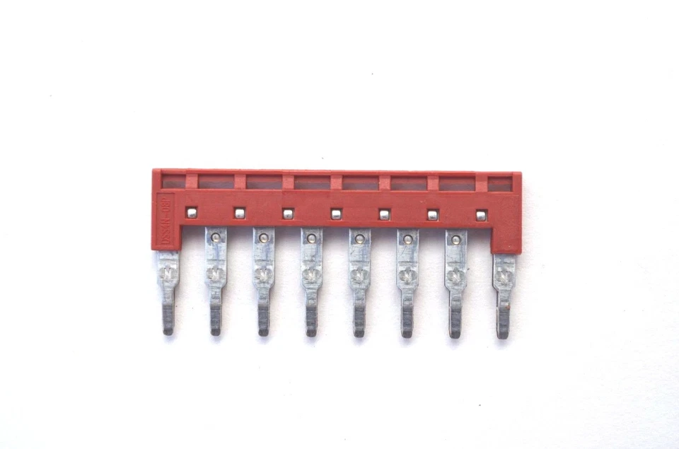 DIN Rail Terminal Block Jumpers 5 Quantity DSS4N-08P Dinkle 10 AWG 10 Pole DK4N - Image 1 of 1