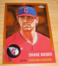 Shane Bieber – 2022 Topps Chrome Platinum Anniversary Orange Refractor 11/25