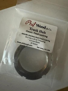 Phil Wood Stainless Steel Track Lockring, 1.32" x 24 tpi Left-Hand Thread - Picture 1 of 3