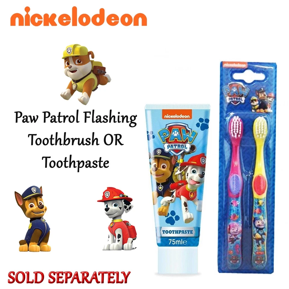 NICKELODEON 2-pack Paw Patrol Toothbrush Red & Blue Super Soft Bristles For 4-6 Years Old