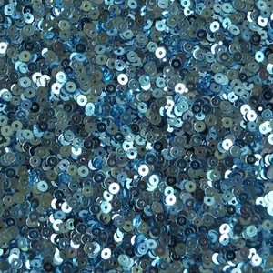 3mm Round Sequins Sky Blue Metallic. Made in USA - Picture 1 of 2