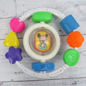 Disney Baby Mickey & Minnie Mouse Plastic Baby Toy Rattle Counter ABC's Shapes - Picture 1 of 24