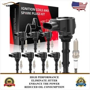 8 Ignition Coil & Spark Plug For Mercedes Benz GLK350 ML350 ML450 ML550 GL550 - Picture 1 of 20
