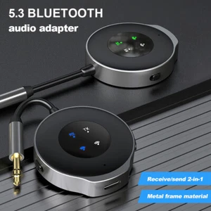 Bluetooth 5.3 Audio Transmitter Receiver 3.5MM AUX HiFi Music Wireless Adapter - Picture 1 of 17