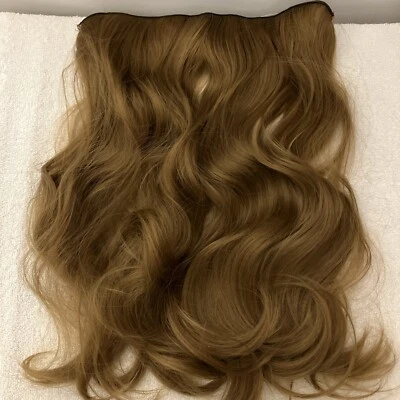 Clipe de cabeça completo na extensão de cabelo com elástico, marrom médio - Imagem 1 de 3