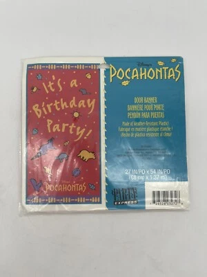 POCAHONTAS VINTAGE Door Banner Birthday Party Disney Decorations Hallmark - Image 1 of 3