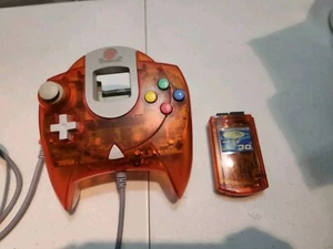 Sega Dreamcast Clear Red Controller + Matching Memory Card HKT-7700 Tested - Picture 1 of 3