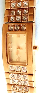 Daisy Fuentes Ladies Quartz Watch w/ Crystal Bezel & Bracelet: DF-1000 - Picture 1 of 9