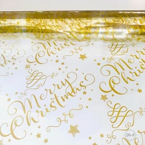 ShredAstic® Gold Merry christmas hamper wrap Florist Cellophane / curling Ribbon - Picture 1 of 21