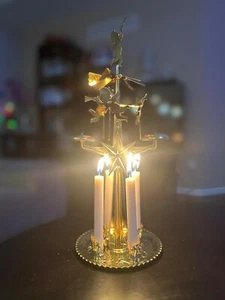 Giostra e 4 candele originali svedesi - Carillon festivo rotante scandinavo - Foto 1 di 7