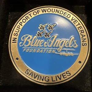 Blue Angels Foundation Challenge Coin In Support Of Wounded Veterans - Picture 1 of 3