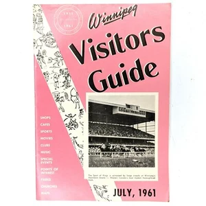 Guía de viaje de Winnipeg de julio de 1961 folleto de publicidad Manitoba Canadá 2P - Imagen 1 de 9