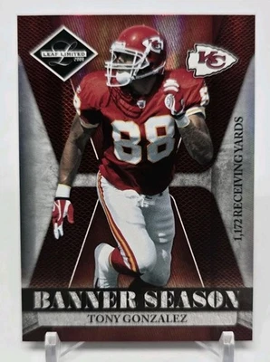 2008 Leaf Limited TONY GONZALEZ Banner Season Holofoil /100 Kansas City Chiefs - Image 1 of 4