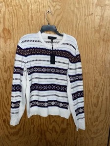 Rag & Bone Wesley Fair Isle 100% Wool Long Sleeve Sweater Mens Size Medium $395 - Picture 1 of 14