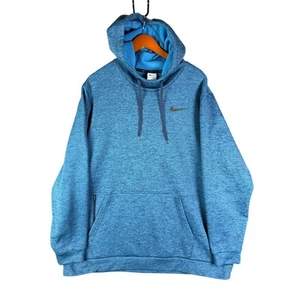 Nike Therma Fit Scuba Neck Training Hoodie Sweatshirt Heather Blue Mens 2XL EUC - Picture 1 of 10